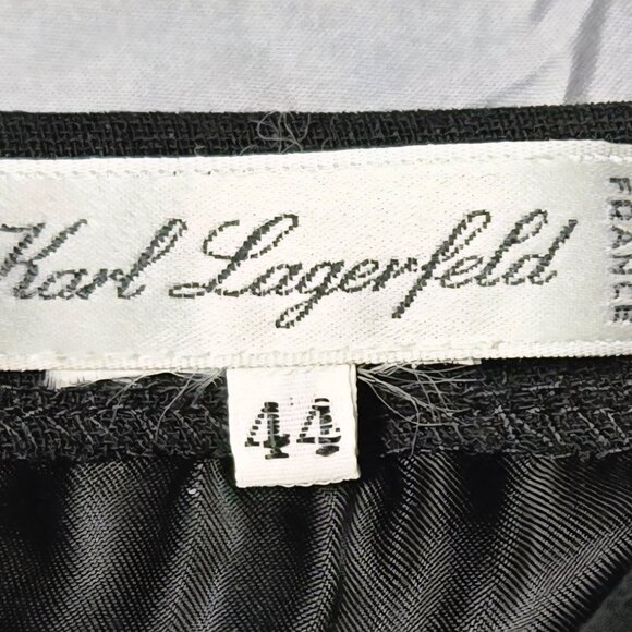 Karl Lagerfeld Size 14 Womens Black Pleated Skirt - Picture 2 of 5